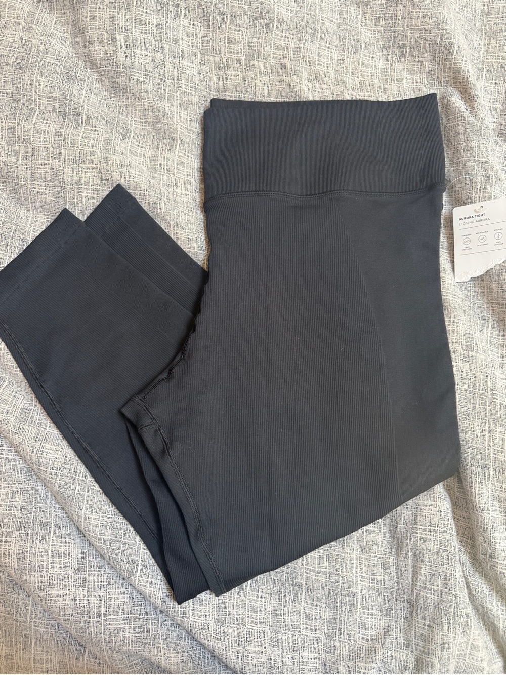 Athleta Aurora Seamless Rib Leggings 3X Black Ultra High Rise Yoga Tight NWT